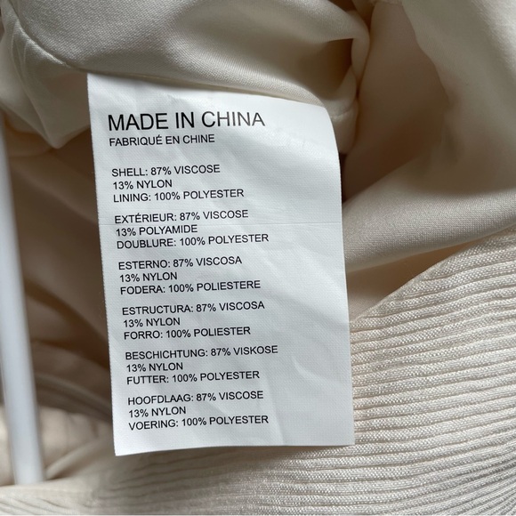 Club Monaco Ivory Lenera Cold Shoulder 70s Inspired Wide Leg Jumpsuit - Picture 12 of 16